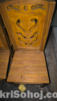 ৪ টা সেগুন কাঠের চেয়ার